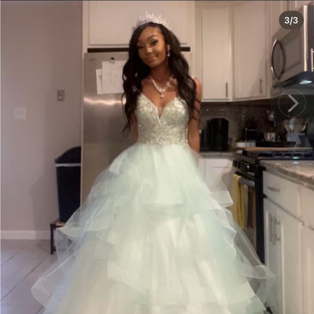 Elegant Mint Green Prom Dress